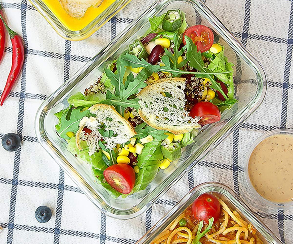[8-Pack,30 oz] Glass Meal Prep Containers,Glass Food Storage Containers,Airtight lunch Containers with Lids