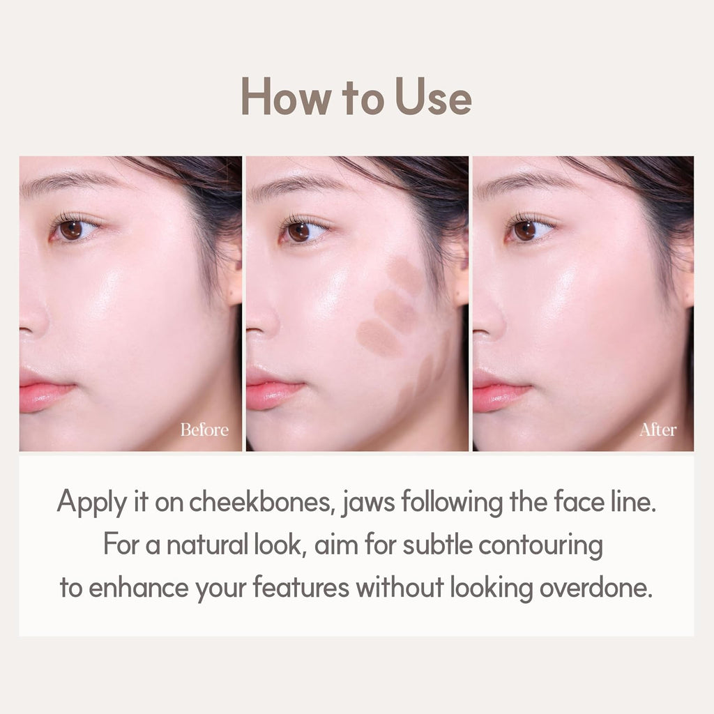 Be Glow Shading Stick Contour #2 Cool Gray│Creamy Solid Texture & Smooth Gliding on Face with Hyaluronic Peptide