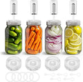 Fermentation Kit for Wide Mouth Mason fermentation Jar for Pickling & More | Sauerkraut Kit with 4 Glass Fermentation