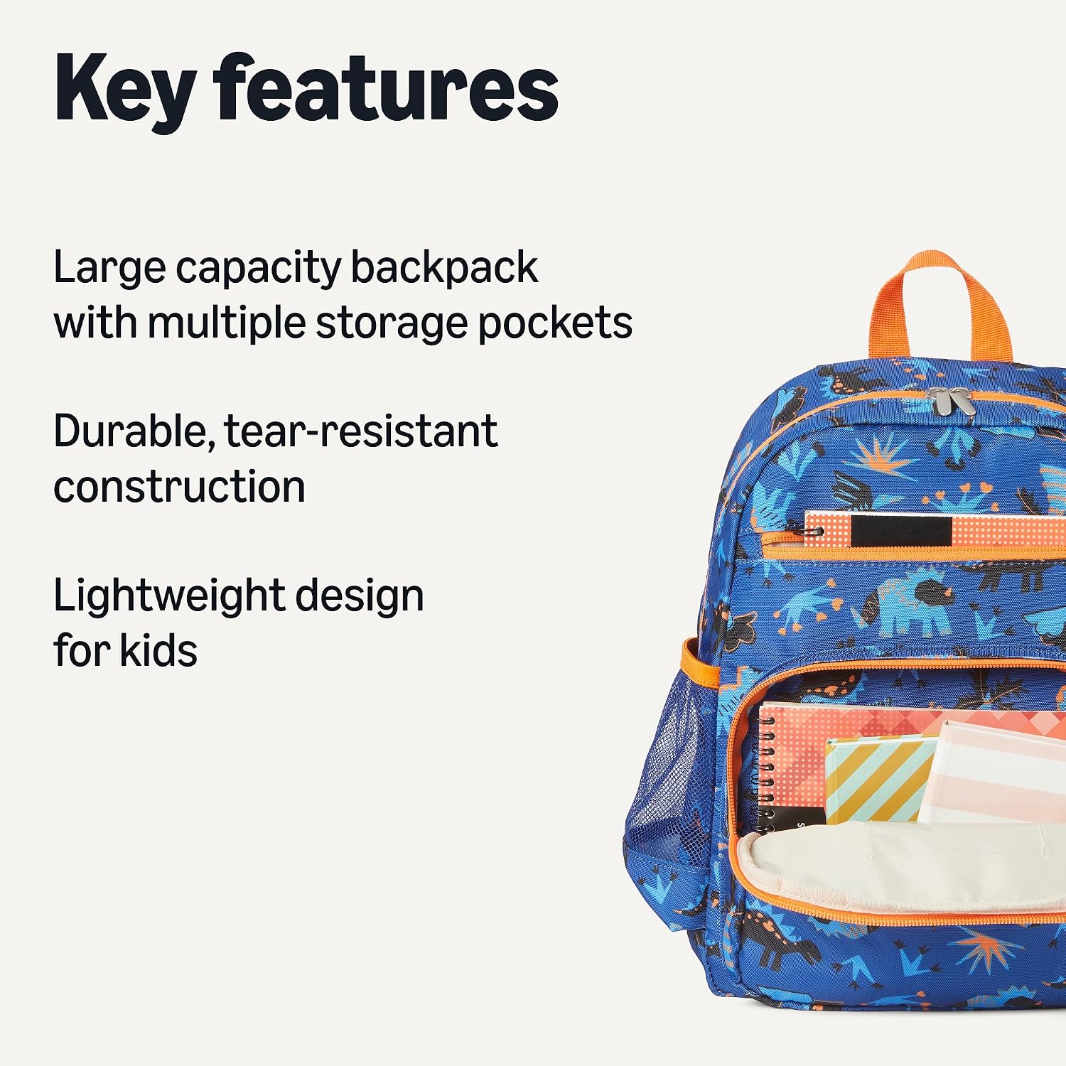 Kids School Backpack with Multiple Storage Pockets - Durable Tear-Resistant Day-pack for Books and