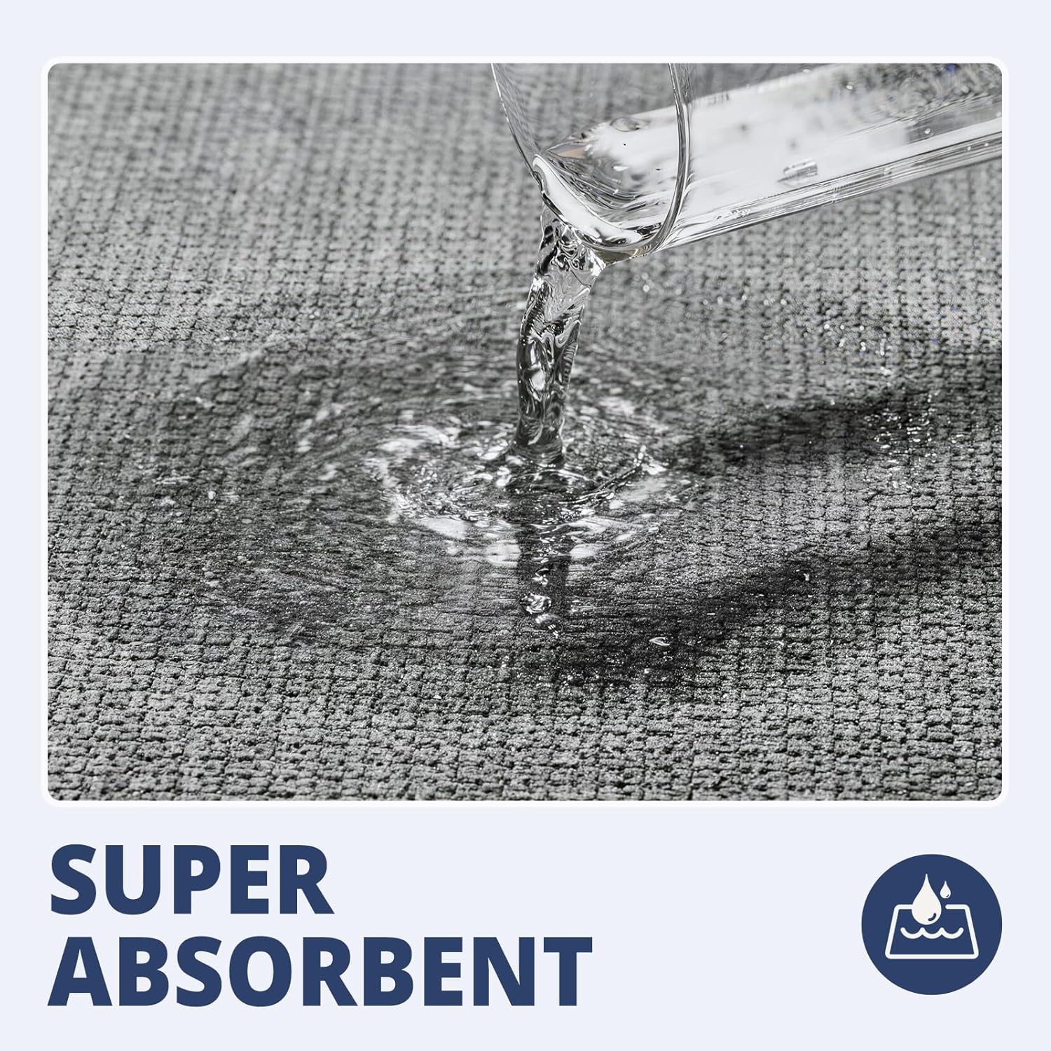 Bathroom Rugs Sets 2 Piece, Thin Bath Mat & U-Shaped Contour Toilet Rug Absorbent Quick Dry, Machine Washable, Non