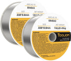 TOOLIOM ER4043 .030" Aluminum MIG Welding Wire, 1LB Spool 2PCS