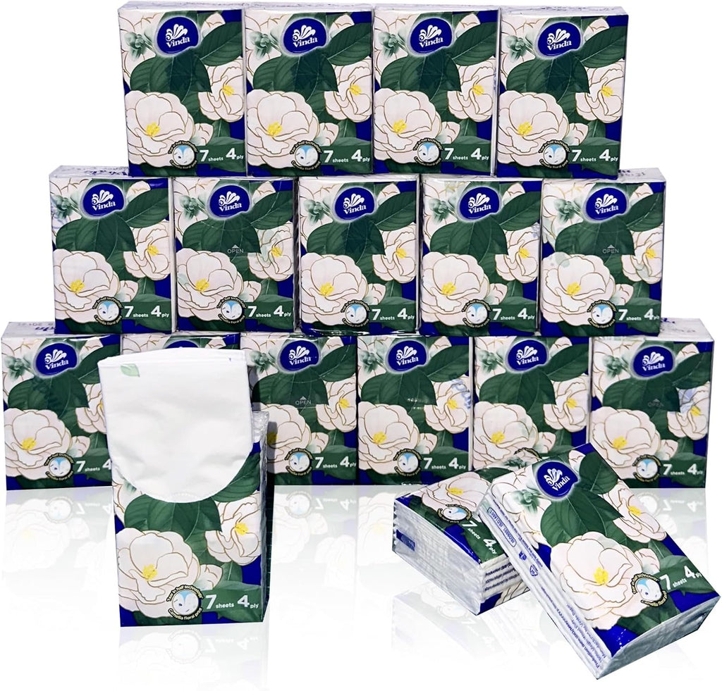 4-Ply Pocket Tissues, 18 Travel-Size Packs, 7 Sheets Each