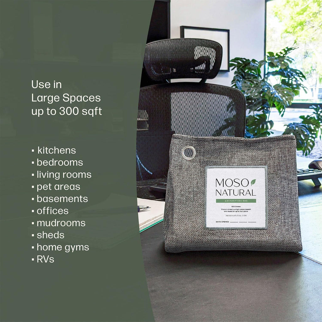 Air Purifying Bag 600g, Premium Charcoal Odor Absorber