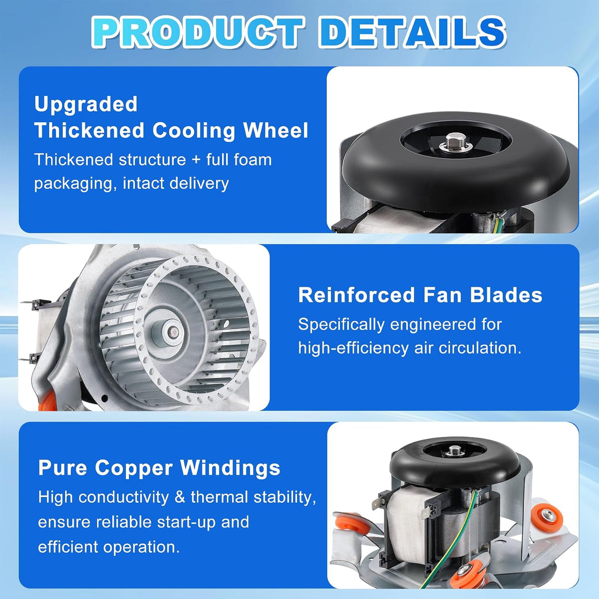 J238-112-11202 Draft Inducer Motor Kit Replacement for Carrier Furnace