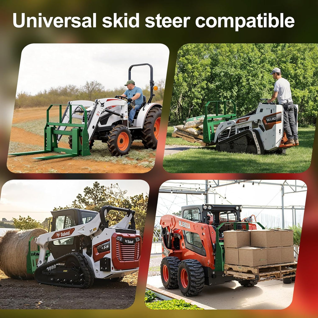 Pallet Forks Quick Attach Pallet Forks 4409 lbs Universal Skid Steer Pallet Fork Attachmen 45“ Pallet Fork Frame for