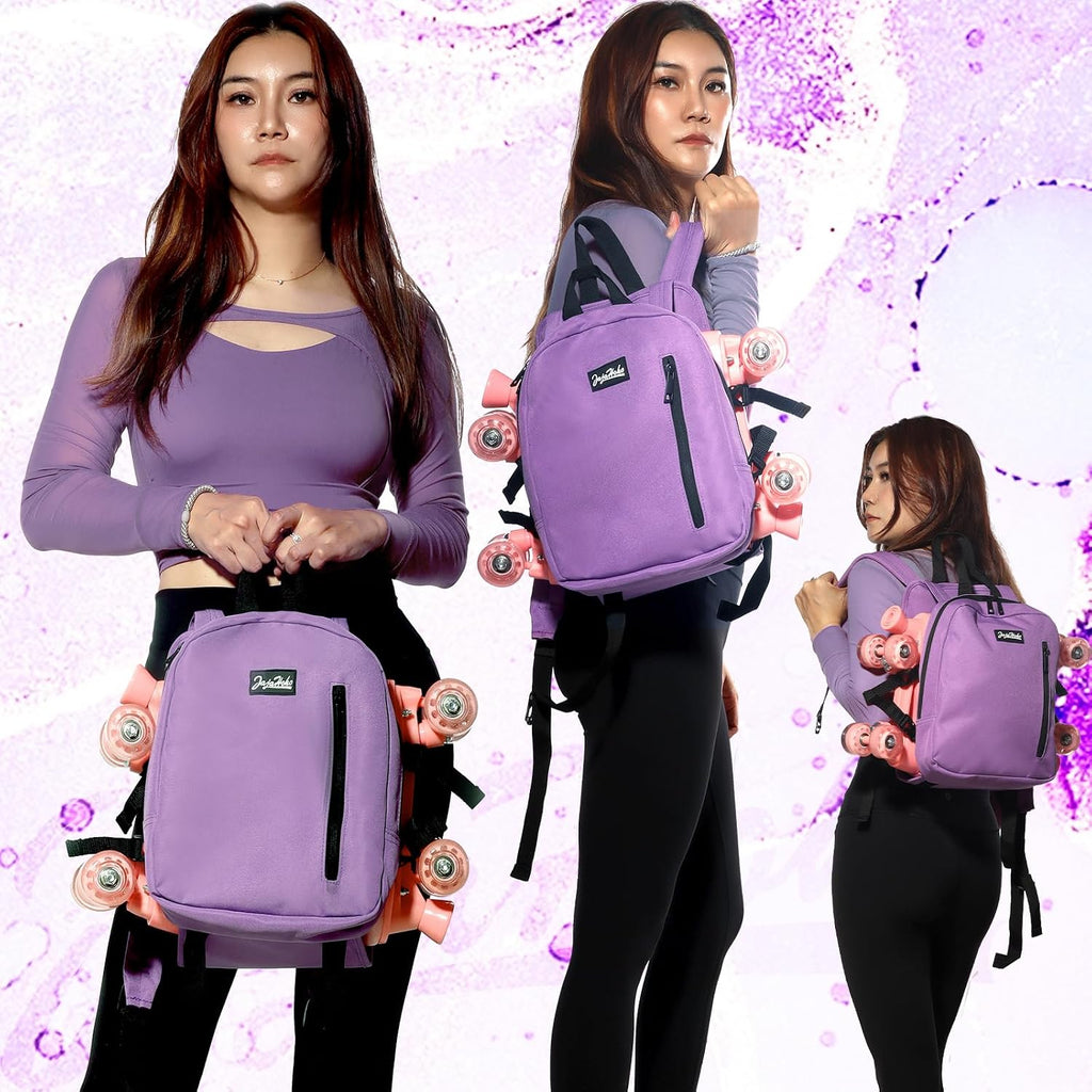 Roller skates bags for Women Men, Multi-functional Sports Backpack for Rollerskates, Ice skates, Inline skates