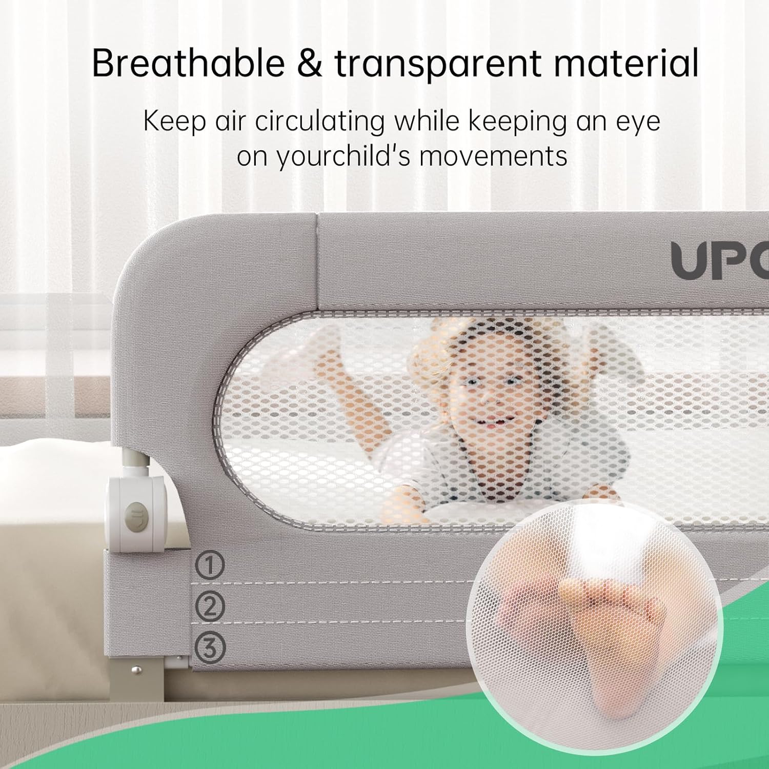 Folding Bed Rail for Toddlers,Baby Bed Rail Guard with Reinforced Anchor Safety System,Fit Bunk,Full