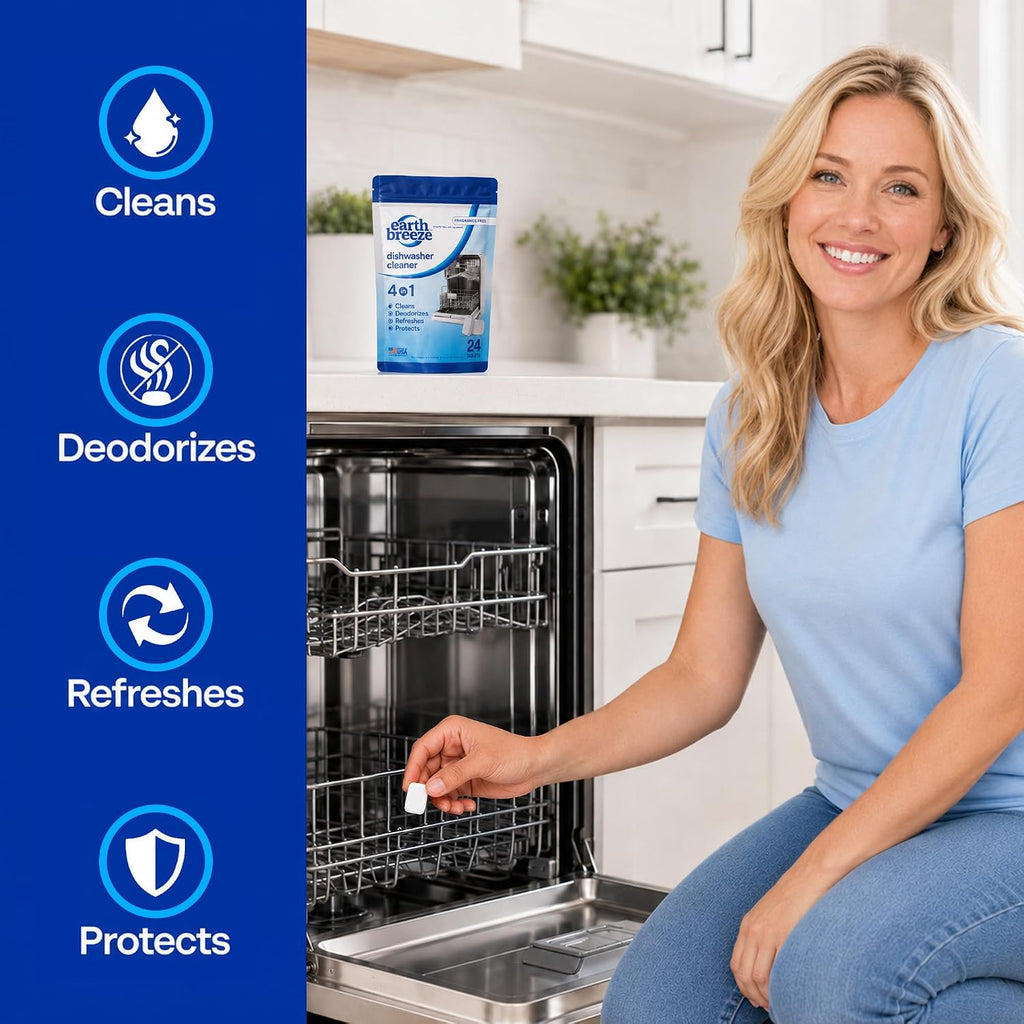 Dishwasher Cleaner Tablets 4-in-1 Fragrance Free