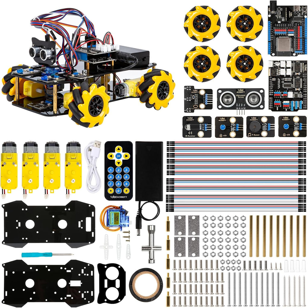 Smart Robot Car Kit Compatible with Arduino, Robotics for Kids Ages 8-12 12-16, Electronic Programming Project/STEM