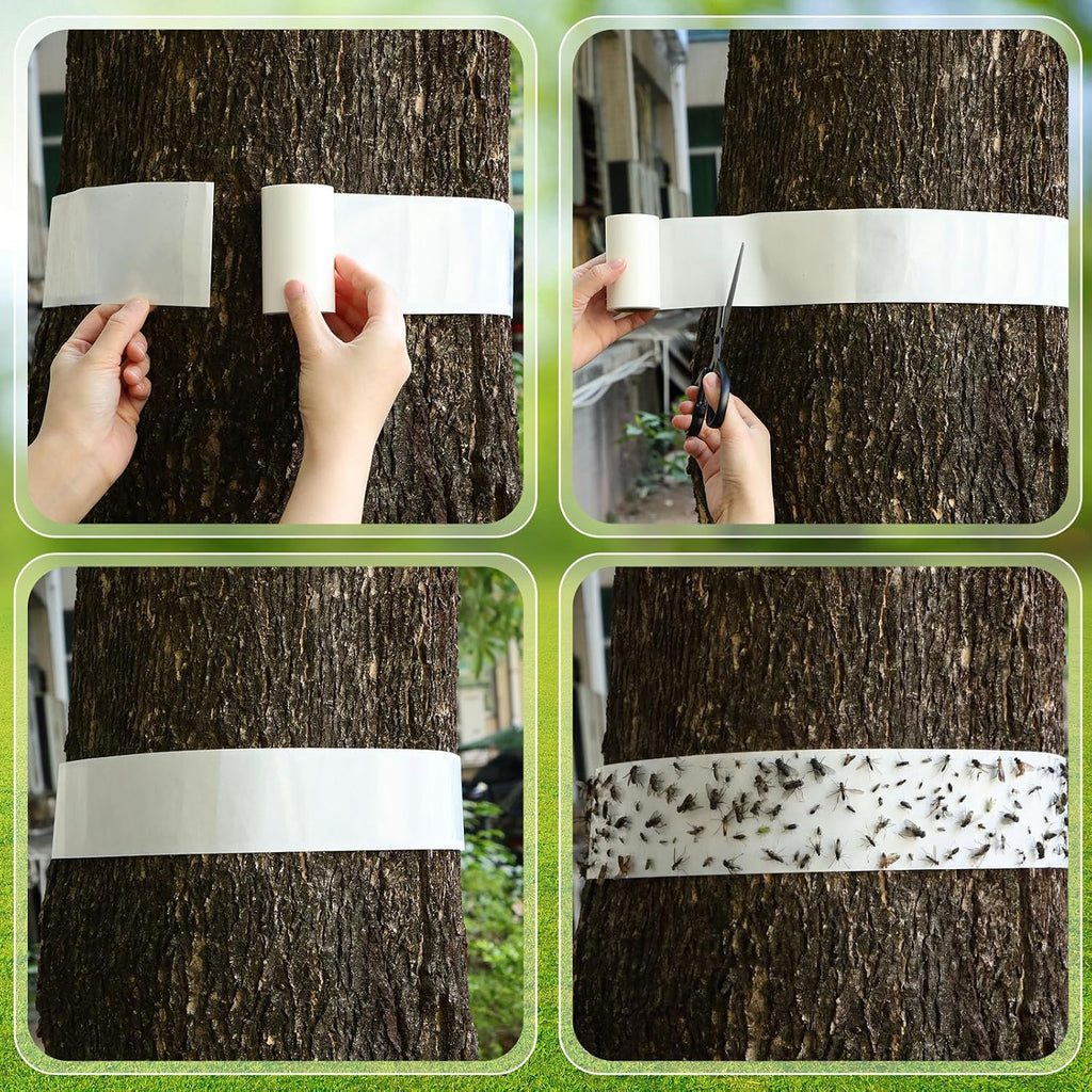 18 Rolls Spotted Lantern Fly Traps Ant Insect Barrier, 30 ft Each, Outdoor Fly Tree Tape Trees Wrap Spotted