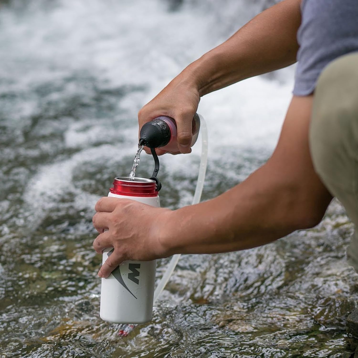 TrailShot Ultralight Backpacking and Camping Squeeze Water Filter