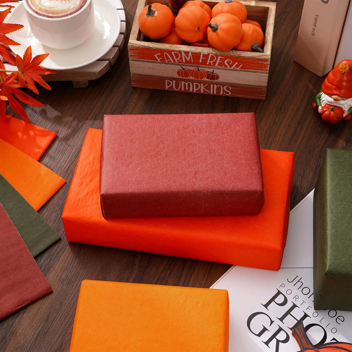 Fall Tissue Paper Autumn Gift Wrapping Papers, 14 x 20 Inch