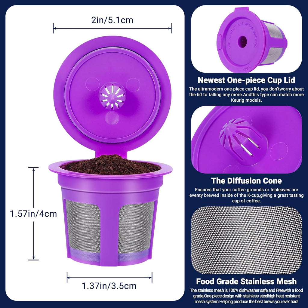 [SANYEDOU] Reusable Coffee Filters For Keurig (BPA Free) Reusable K Cup Filters Cups K Cups For Keurig 1.0+2.0 Mini K