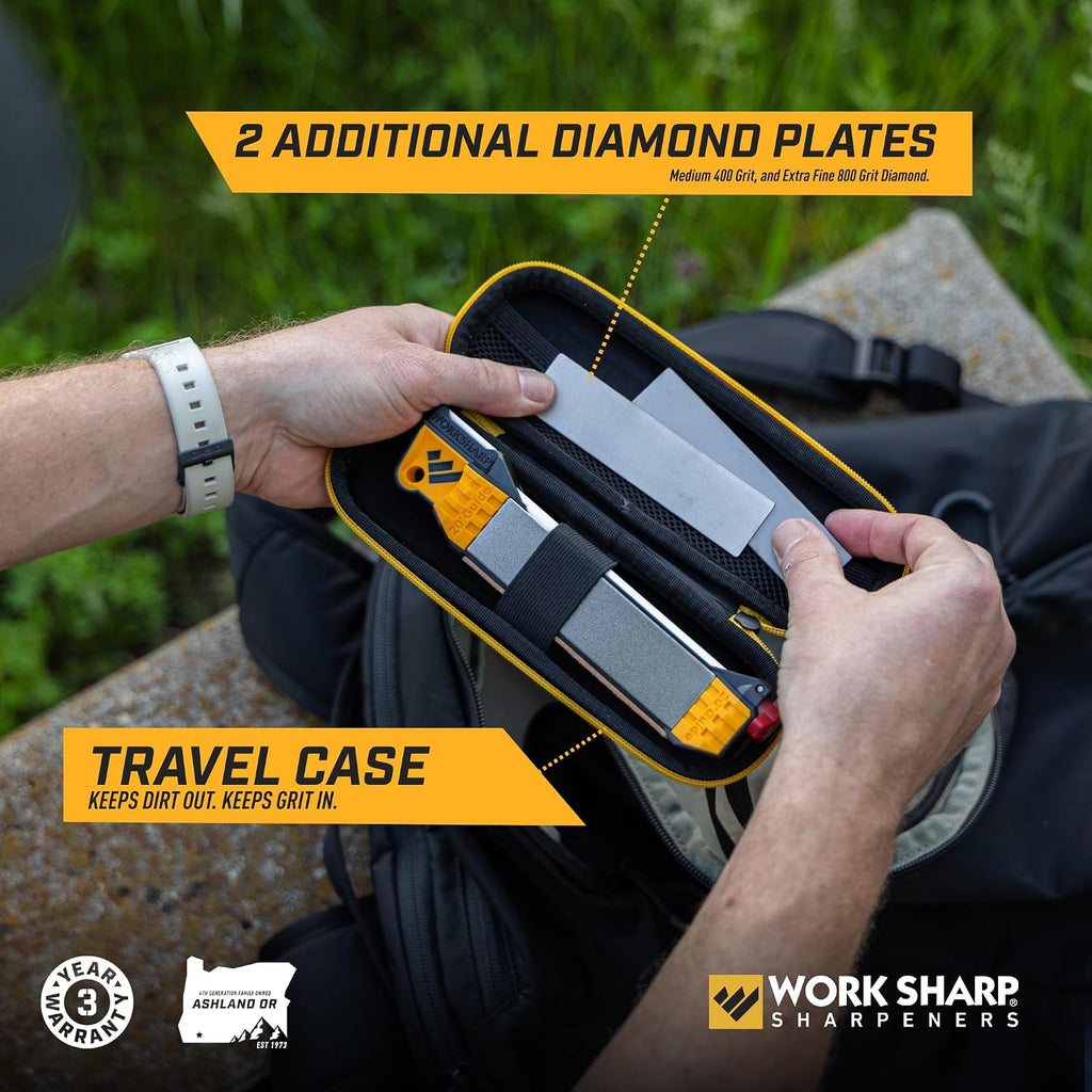 Guided Field Sharpener Elite with case, Travel Knife Sharpener Tool