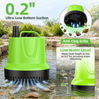 FREESEA Durable Small Pond Pump: 365+ days Continuous Operation