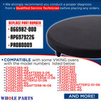 Whole Parts Upgraded Black Gas Range Burner Cap Part# PA080015