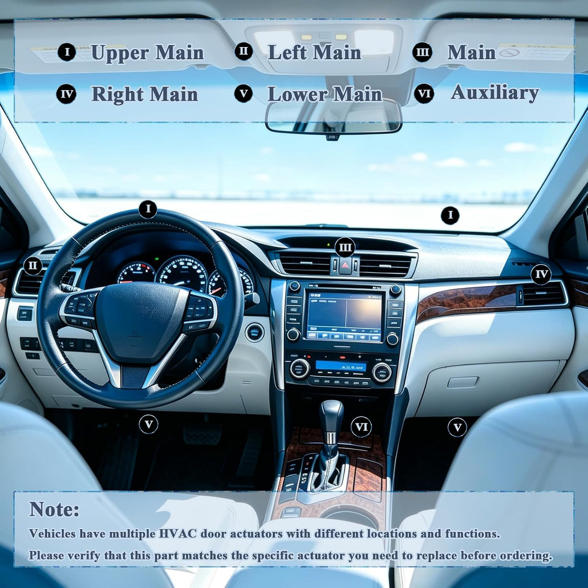 HVAC Blend Door Actuator for Honda 2005-2010 Odyssey, 2006-2014 Ridgeline