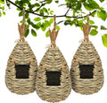 Hummingbird Houses 3Pcs Hand Woven Grass Hanging Bird Nest