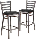 Hercules Metal Restaurant Barstool, Black, 2-Pack