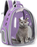 Cat Backpack Carrier Bubble Carrying Bag (Purple)