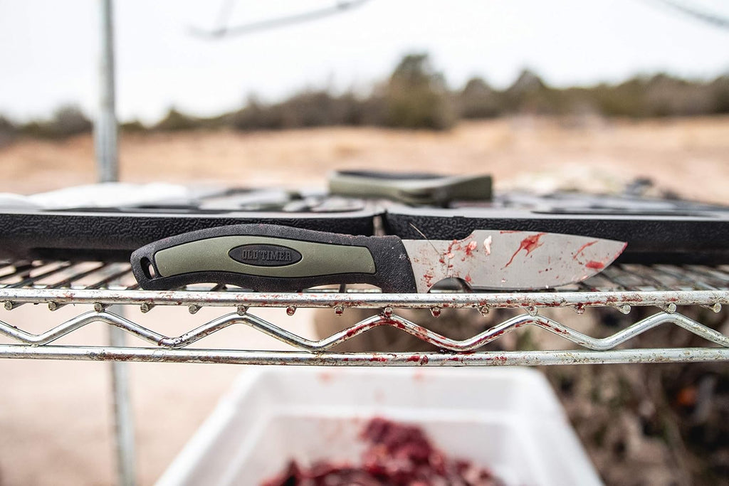 Outdoor Kit and Lightweight Field Dressing Kit with Bone Saw, Game Shears, Knife Sharpener, Knives, Gut Hook, and