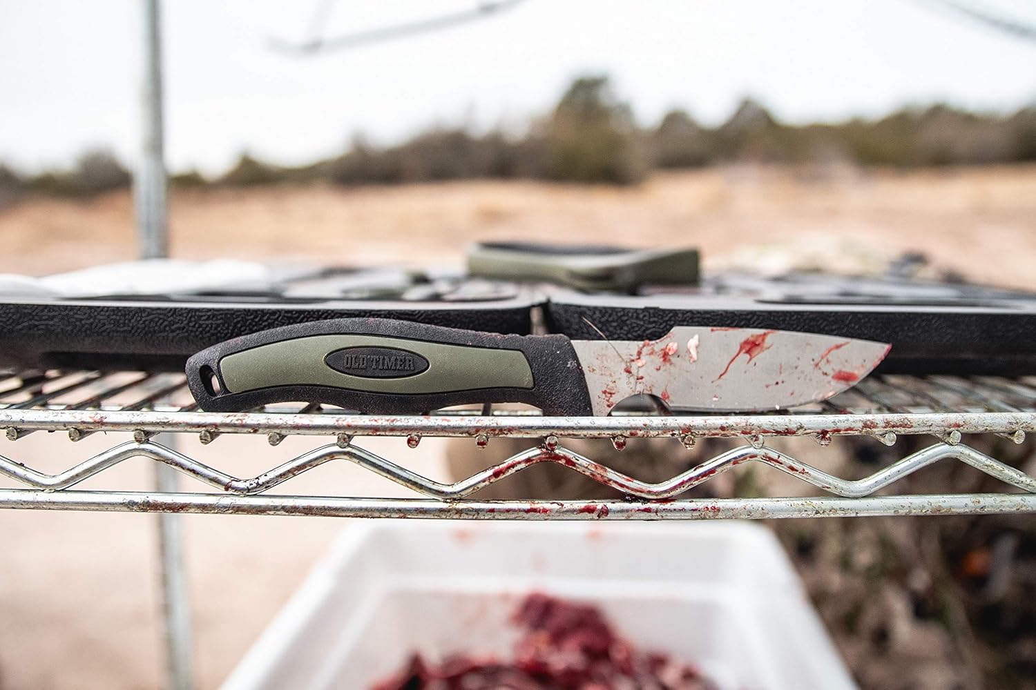 Outdoor Kit and Lightweight Field Dressing Kit with Bone Saw, Game Shears, Knife Sharpener, Knives, Gut Hook, and