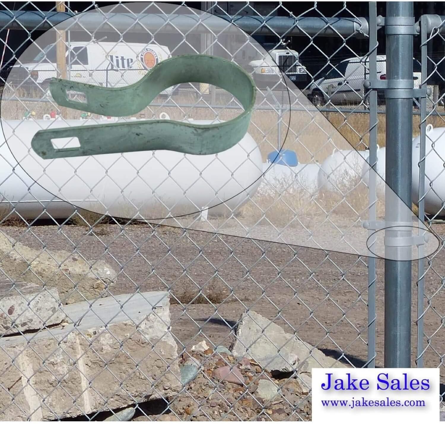 4" Tension Band for Chain Link Fence - Use for 4" Outside Diameter Post/Pipe - Galvanized Chain Link Tension Band