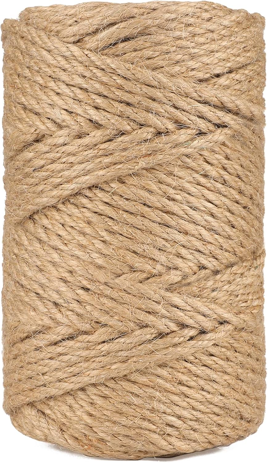 5MM Jute Rope,164Feet Strong and Heavy Duty Jute Twine String