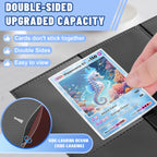 Trading Card Binder Sleeves, Baseball Holder, Black, 1800 Pockets