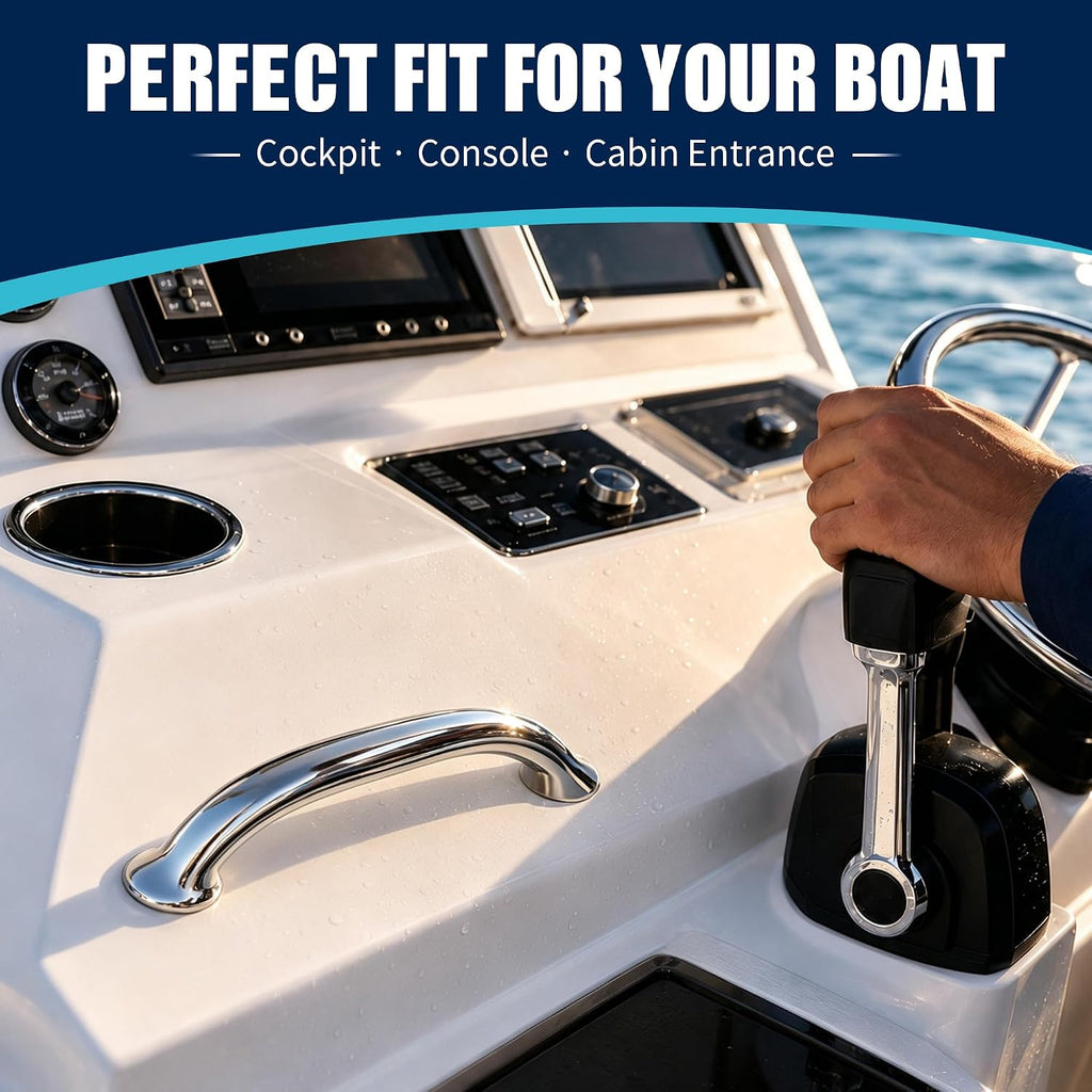 Boat Grab Handles, 2 Pcs Marine Stainless Steel Boat Grab Bars