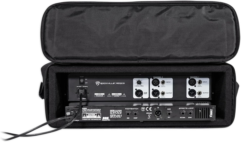 RRB30 3U Rack Bag Double-Sided Case, 12" Depth, Shoulder Strap | 800D Ballistic Nylon, Lockable Zippers, Removable