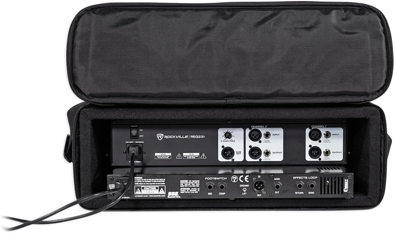 RRB30 3U Rack Bag Double-Sided Case, 12" Depth, Shoulder Strap | 800D Ballistic Nylon, Lockable Zippers, Removable