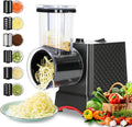 Electric Cheese Grater, Salad Maker with 6 Different Shapes of Blades