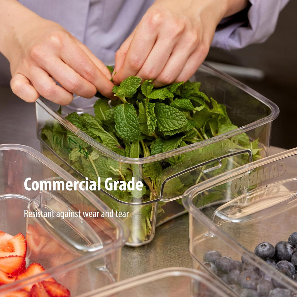 FreshPro 2Qt Food Storage Container in Clear for Industrial and Kitchen Use, Pantry Organization and Ingredient