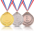 Gold Silver Bronze Award Medals with Ribbon Winner Awards Olympic Style for Kids School Sports Meeting Sports Events