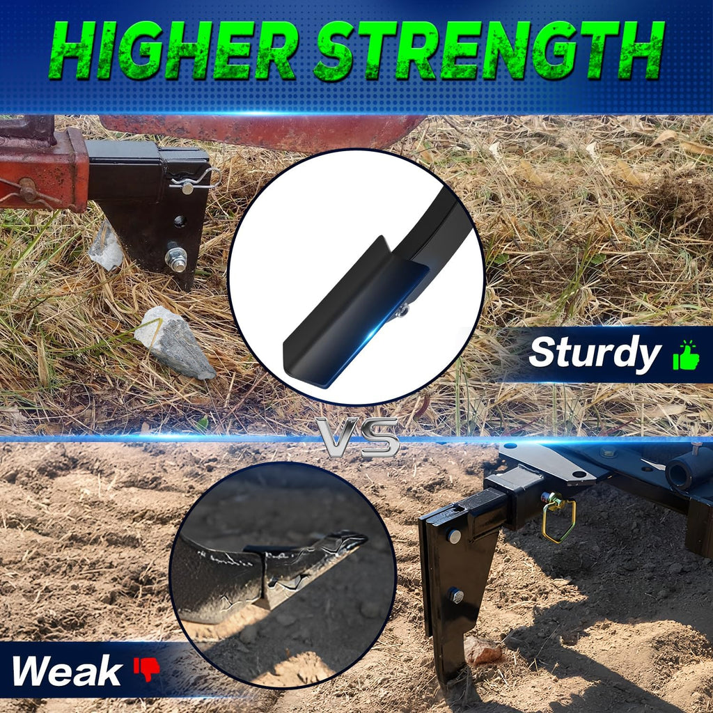 3 Point Trencher Ripper Attachment fit 2" Receivers, Hitch Mounted Ripper for Tractor Lawn Mower ATV UTV, Adjustable