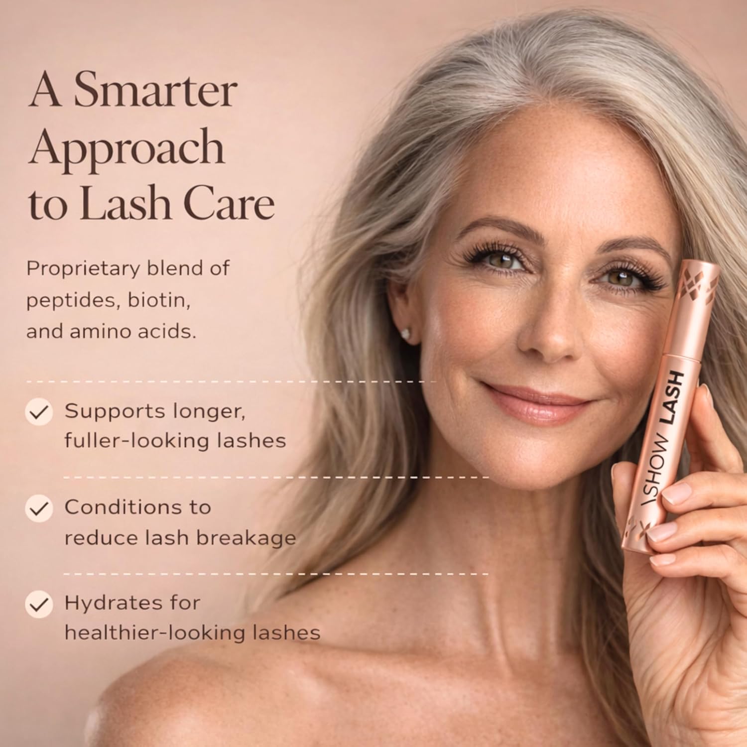 LeVaye Cosmetics Show Lash Eyelash Serum for Longer, Thicker, Gorgeous Looking Lashes, Cruelty Free Lash Serum