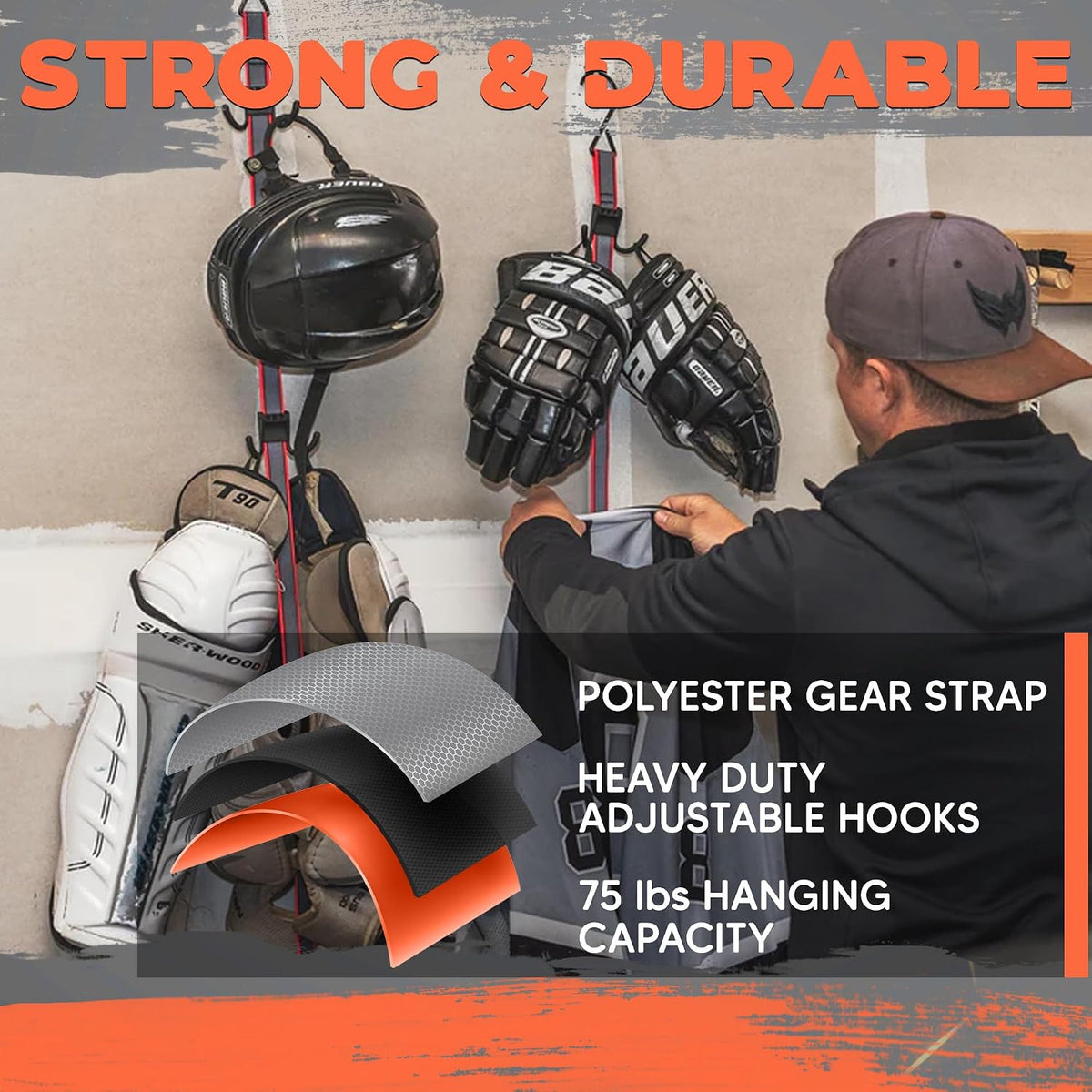 UTTY Multipurpose Portable Hanging Rack - Vertical Hockey Gear Drying Rack