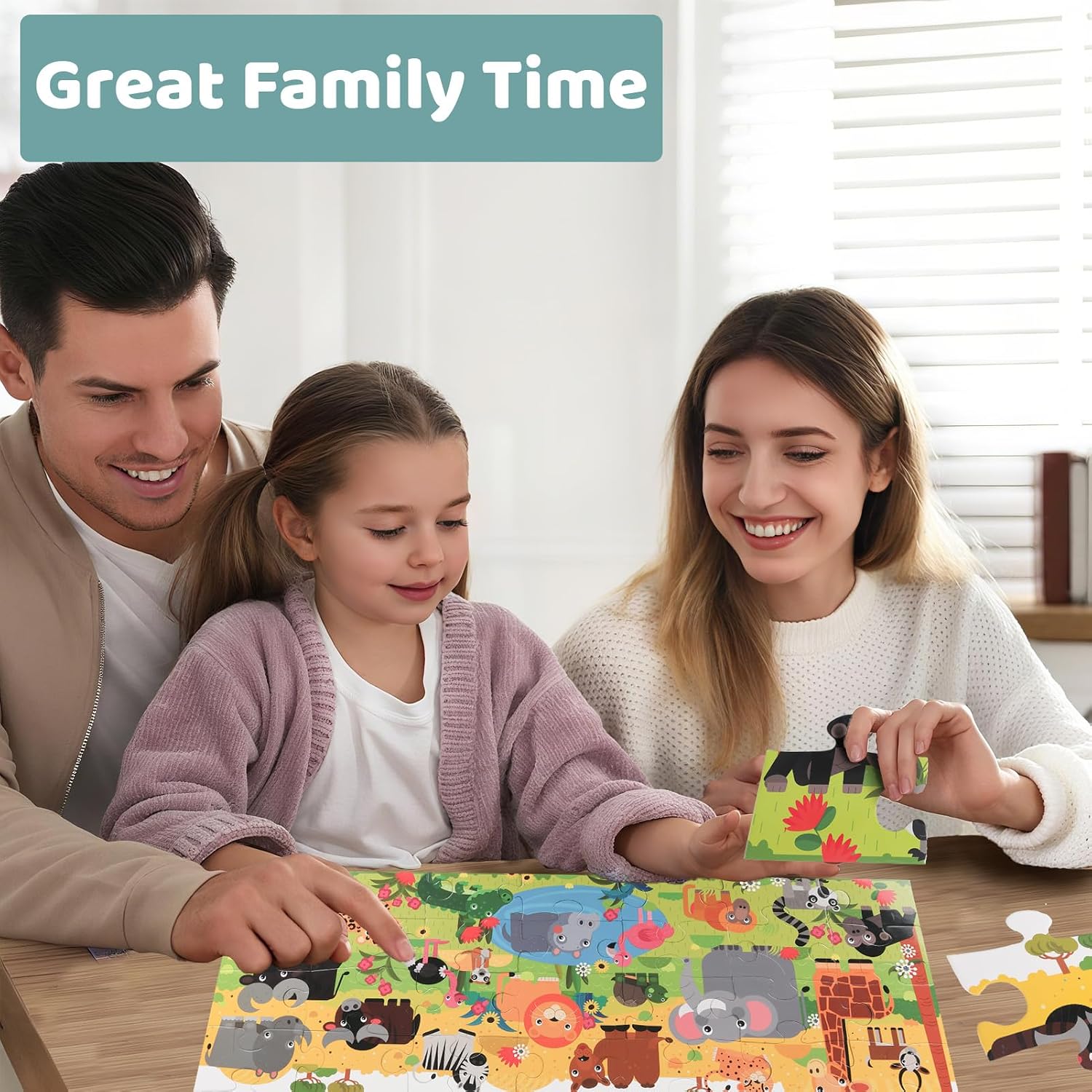 Jumbo Floor Puzzle for Kids, Large Jigsaw Puzzles 35 Piece for Kids Ages 3-5,Preschool Learning & Education Toys