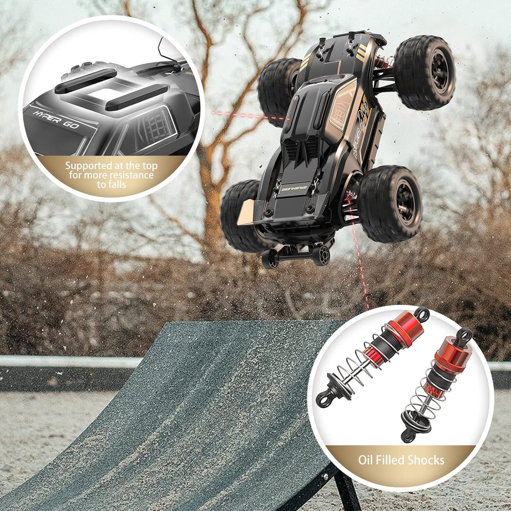 H16BM 1/16 Brushless Fast RC Cars for Adults | Max 42mph, RC Truck, 4X4 Remote Control Car, RTR 2 Lipo Batteries