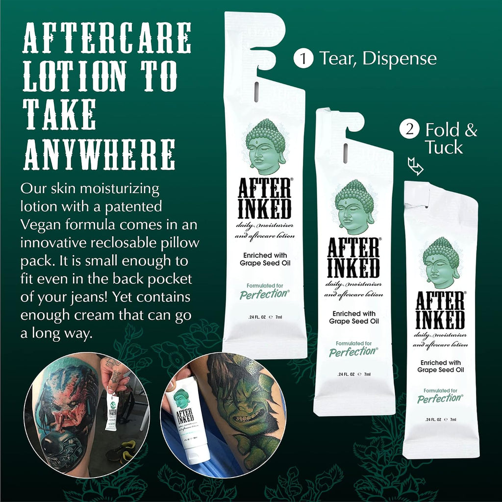 Tattoo Aftercare Lotion & Moisturizer, Balm, 7ml (50-Pack)