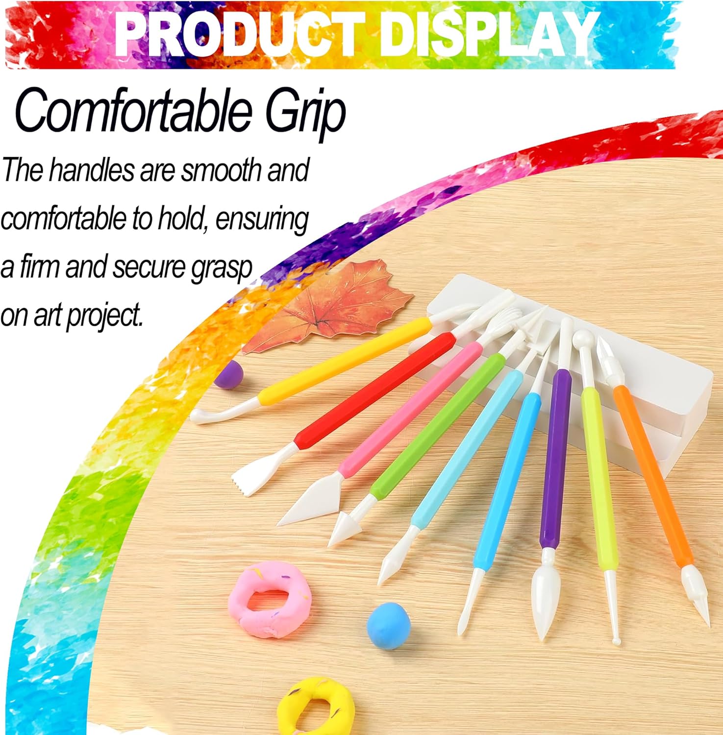 Air Dry Clay Tools for Kids Ages 8+ Pottery Clay Tool Kit Plastic Clay Sculpting Tools Set for DIY Project, Modeling