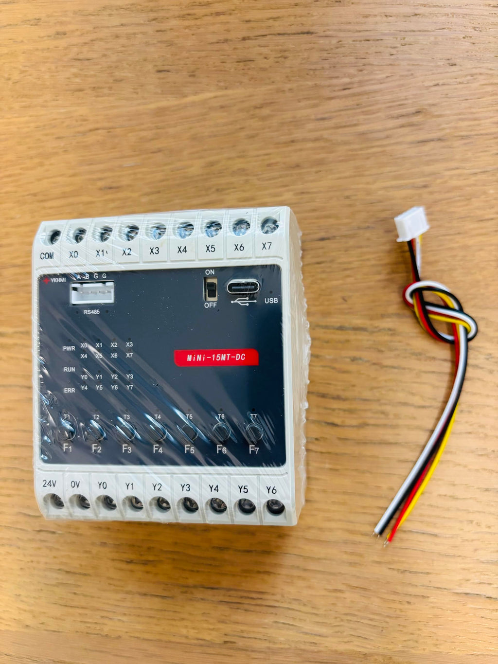 24V DC PLC Ladder Logic Controller, FX1S-15MT Programmable Logic Controller with 8 Input 7 Transistor Output, Fully Compatible with FX1S, 1 Channel RS485 Connect with HMI (Mini-15MT-DC)