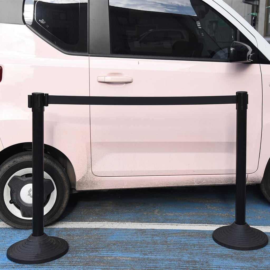 OangeStar 6 Pack Crowd Control Stanchion, Crowd Control Barrier Set