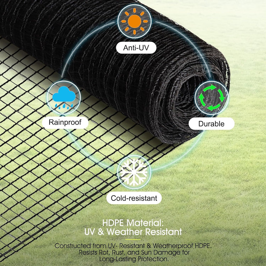 Deer Fence, Temporary Fence for Garden Outdoor Yard, 4 x 50 FT