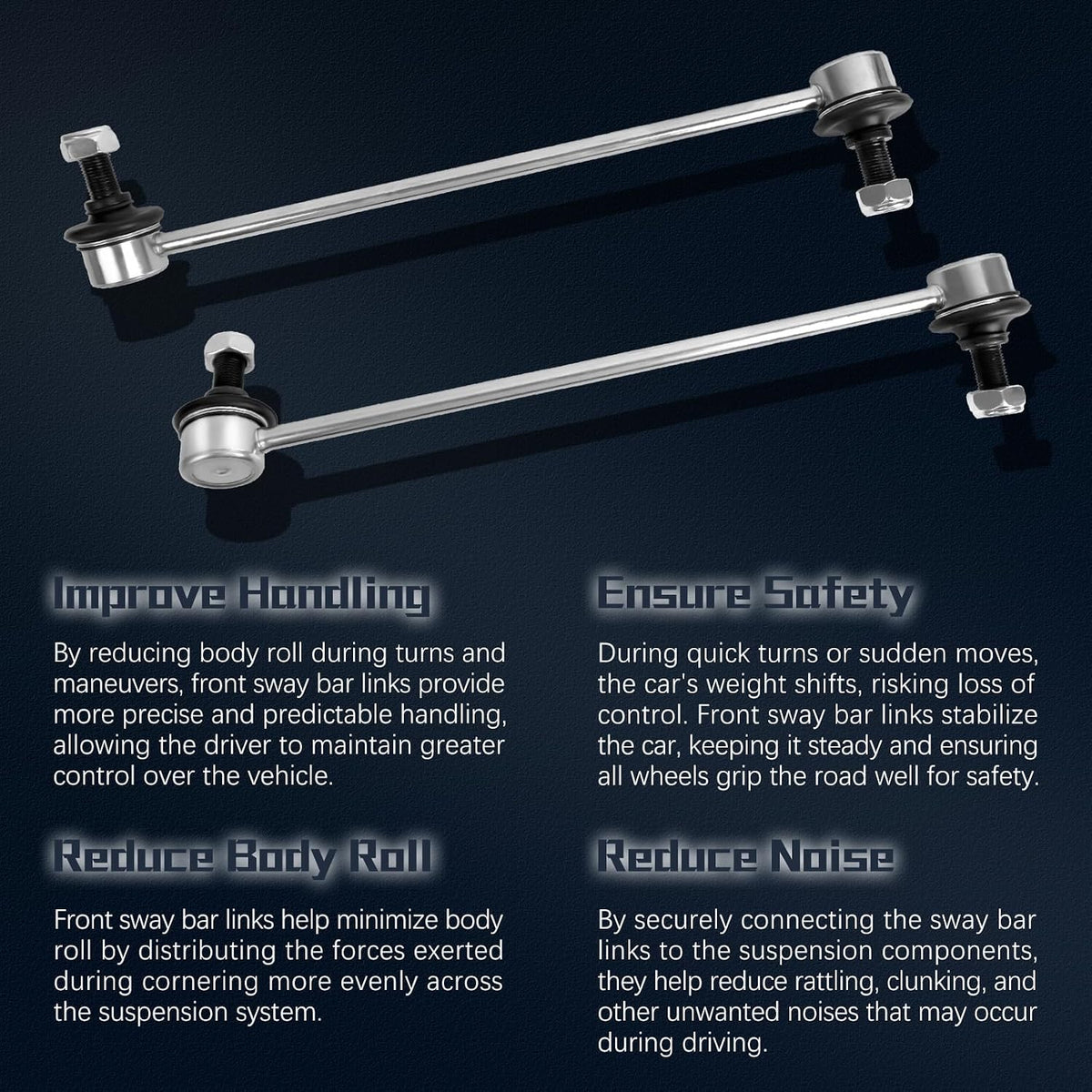 K750094 K750095 Stabilizer Sway Bar Links Front Compatible With 2007-2021 Nissan Altima Rogue/Sport/Select Maxima Quest Murano Pathfinder Infiniti Jx35 Qx60