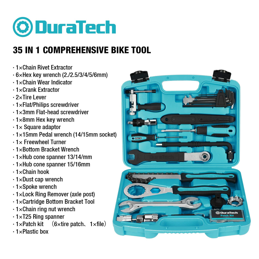 35PC Bike Repair Tool Kit with Carry Storage Case