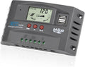 [Upgraded] 30A MPPT Solar Charger Controller 12V/24V Solar Panel Battery Intelligent Regulator with LCD Display, Dual