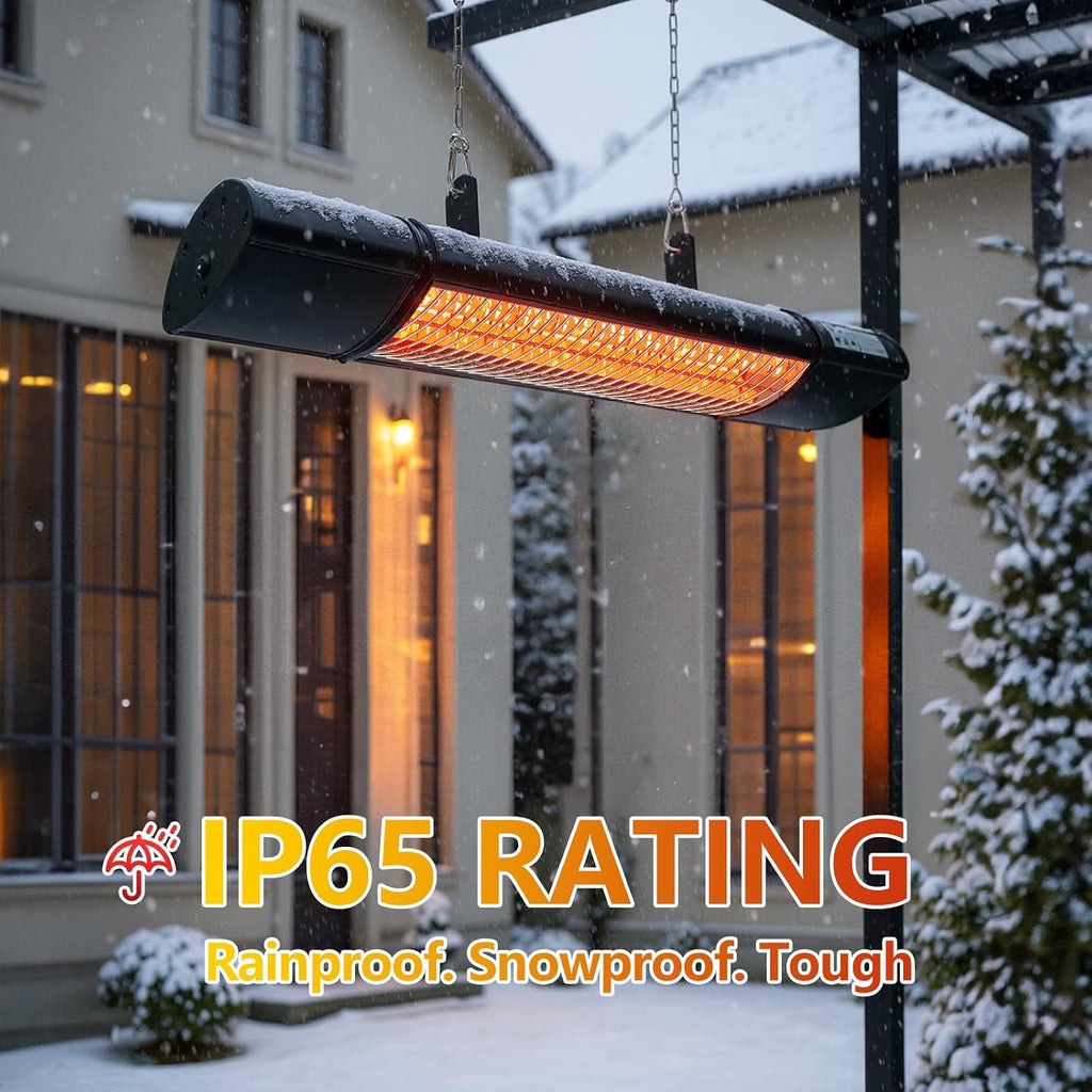 Hanging Patio Heater, Outdoor Electric Heater, Wall Mounted & Ceiling Infrared Garage Heater for Outdoor/Indoor Use